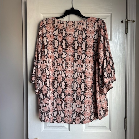 ODDY Pink and Black Snake Print Blouse - Picture 4 of 4
